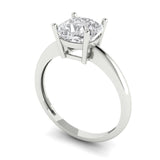 2.0 ct Brilliant Cushion Cut Natural Diamond Stone Clarity SI1-2 Color G-H White Gold Solitaire Ring