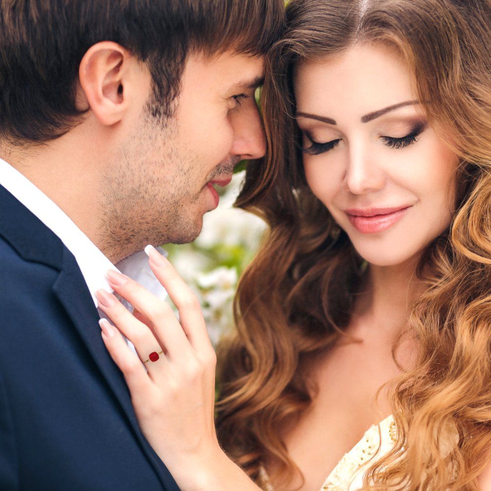 2.5 cttw Simulated Pink Tourmaline Solitaire  Engagement Ring - Solid Gold (Cushion Cut,8mm)