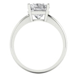 2.5 ct Brilliant Cushion Cut Natural Diamond Stone Clarity SI1-2 Color G-H White Gold Solitaire Ring
