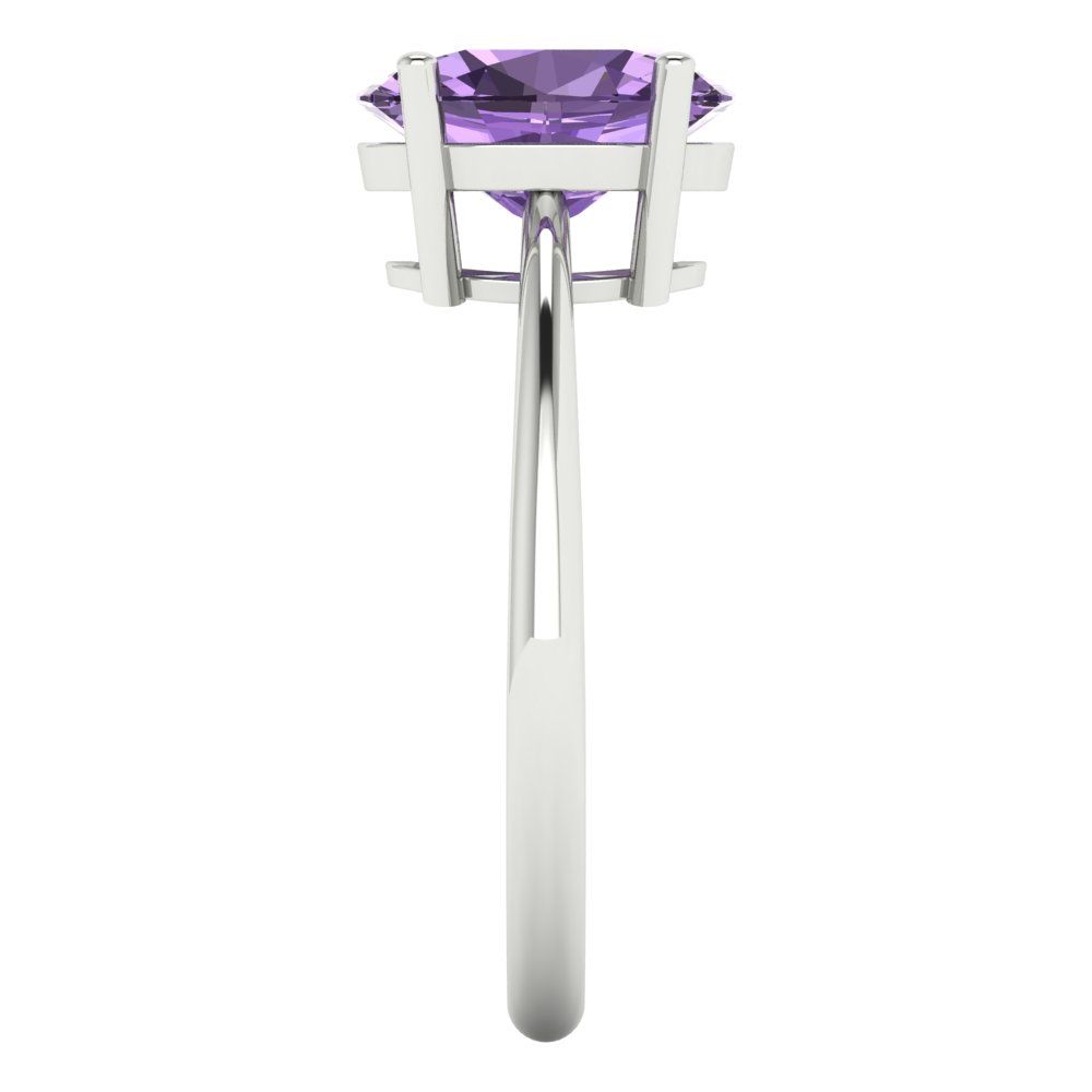 2 cttw Simulated Alexandrite Solitaire  Engagement Ring - Solid Gold (Oval Cut,9x7mm)