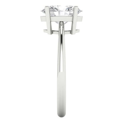 2 cttw Zirconia Simulated Diamond Solitaire  Engagement Ring - Solid Gold (VVS1, Oval Cut,9x7mm)