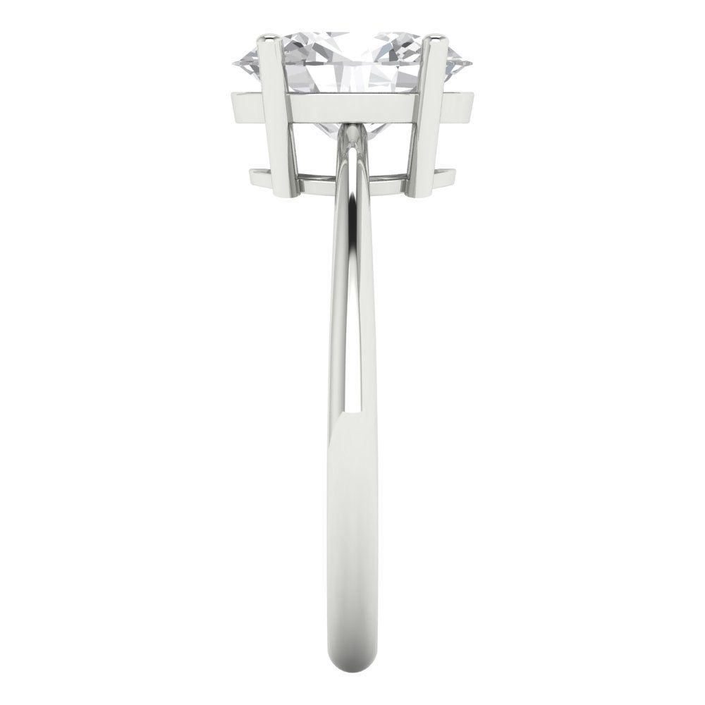 2 cttw Certified Moissanite Solitaire  Engagement Ring - Solid Gold (VVS1, D-F,Oval Cut,9x7mm)