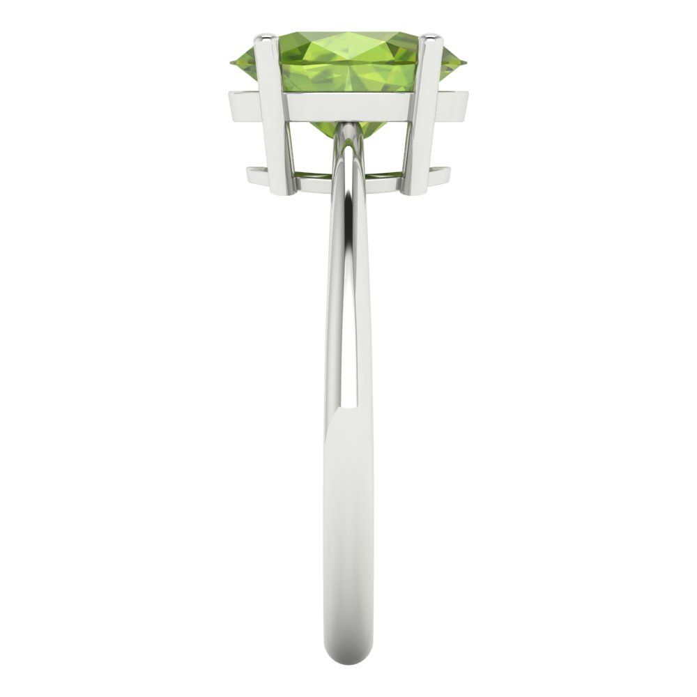 2 cttw Natural Peridot Solitaire  Engagement Ring - Solid Gold (Oval Cut,9x7mm)