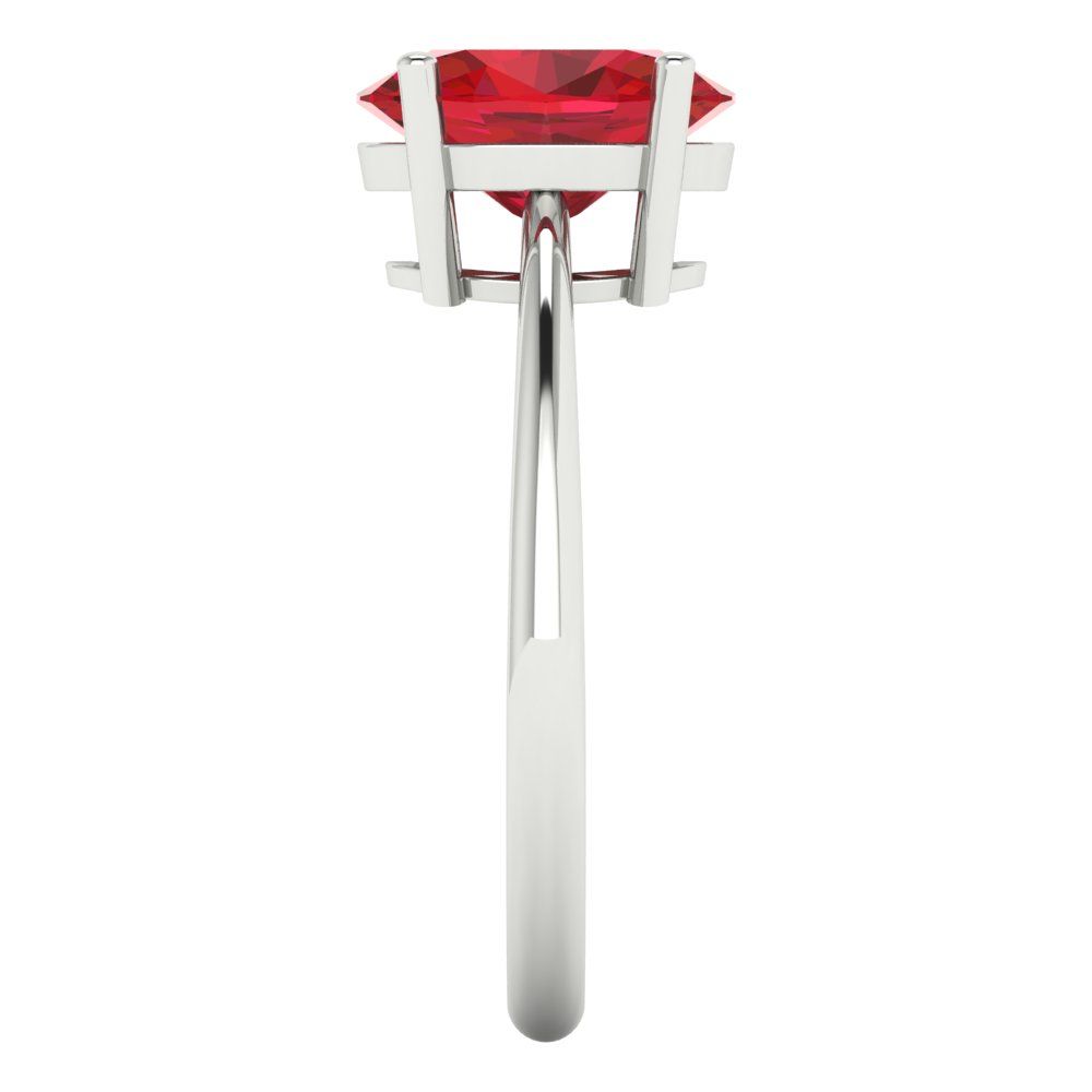 2 cttw Simulated Pink Tourmaline Solitaire  Engagement Ring - Solid Gold (Oval Cut,9x7mm)