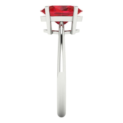 2 cttw Simulated Pink Tourmaline Solitaire  Engagement Ring - Solid Gold (Oval Cut,9x7mm)