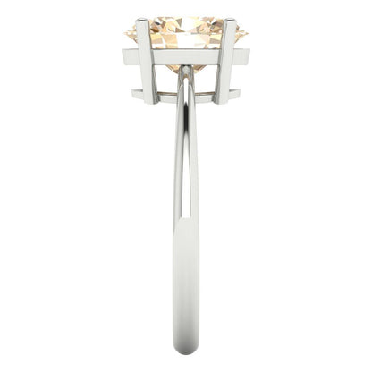 2 cttw Natural Morganite Solitaire  Engagement Ring - Solid Gold (Oval Cut,9x7mm)