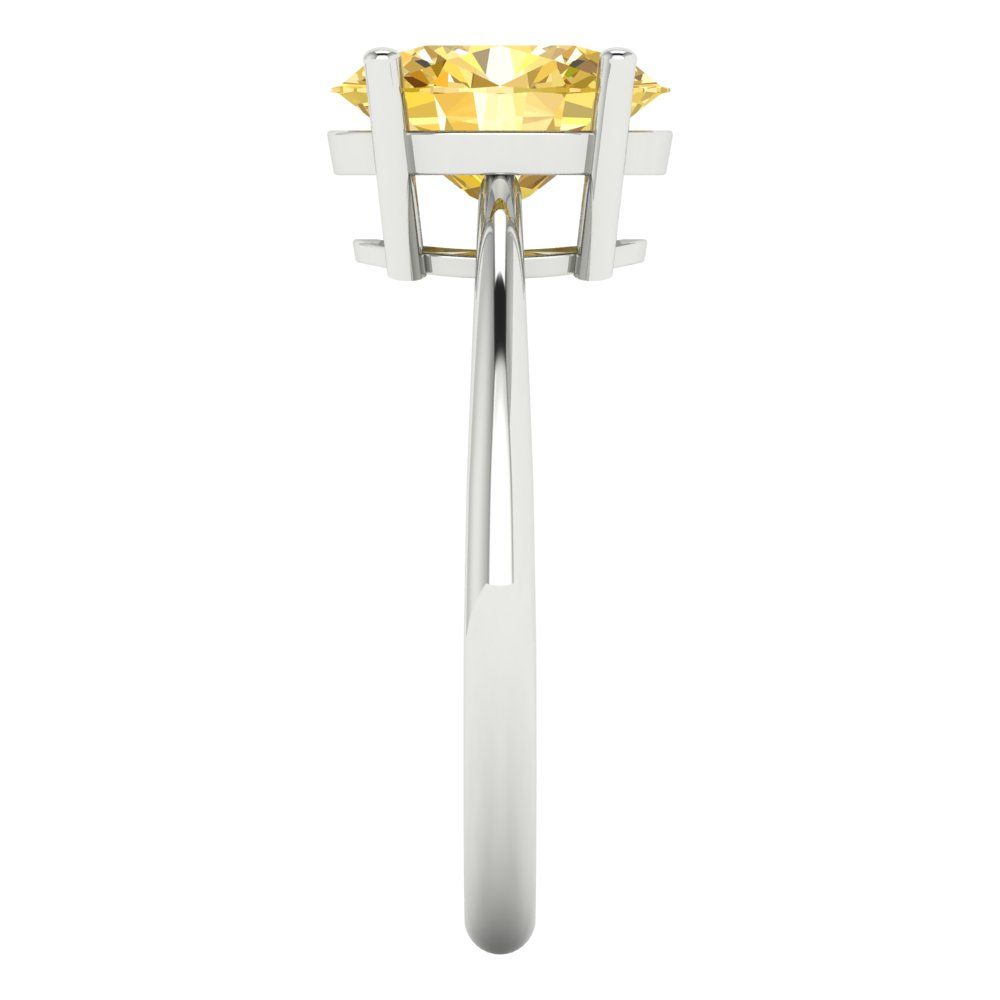 2 cttw Natural Citrine Solitaire  Engagement Ring - Solid Gold (Oval Cut,9x7mm)