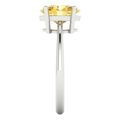 2 cttw Natural Citrine Solitaire  Engagement Ring - Solid Gold (Oval Cut,9x7mm)