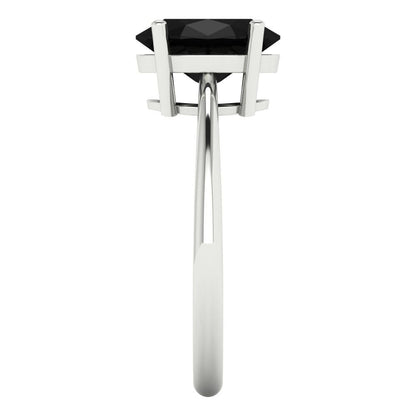 2 cttw Natural Onyx Solitaire  Engagement Ring - Solid Gold (Oval Cut,9x7mm)