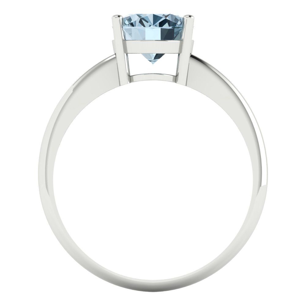 2 cttw Natural Swiss Blue Topaz Solitaire  Engagement Ring - Solid Gold (Oval Cut,9x7mm)