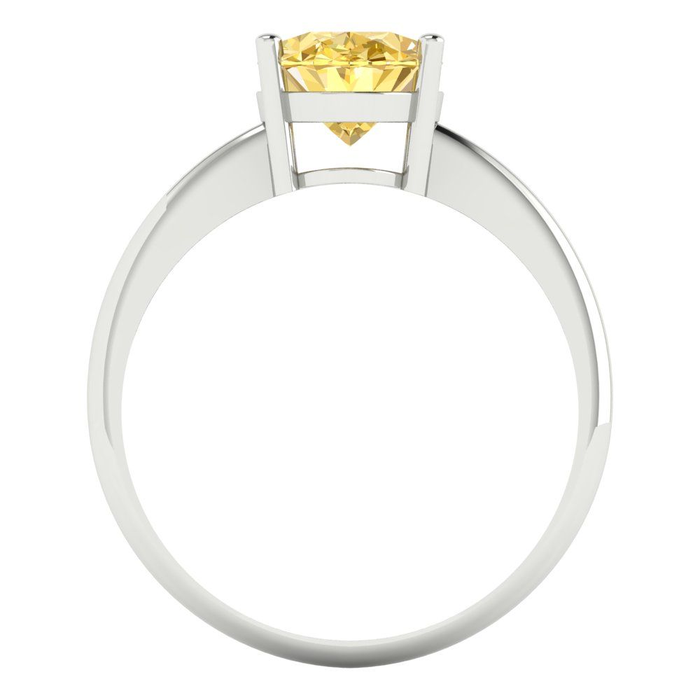 2 cttw Natural Citrine Solitaire  Engagement Ring - Solid Gold (Oval Cut,9x7mm)
