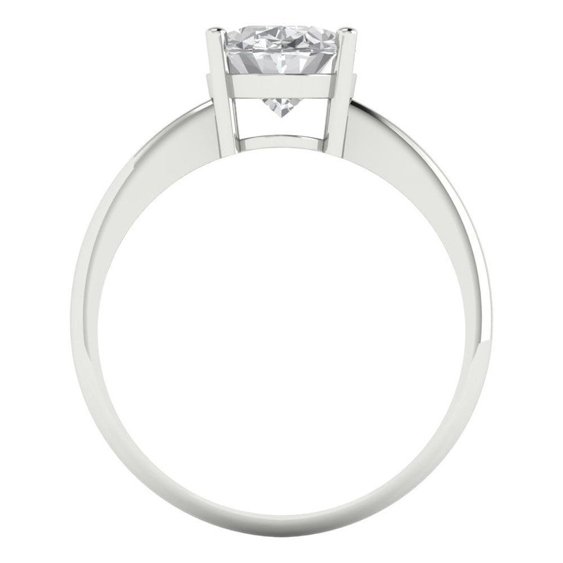 2.0 ct Brilliant Oval Cut Natural Diamond Stone Clarity SI1-2 Color G-H White Gold Solitaire Ring