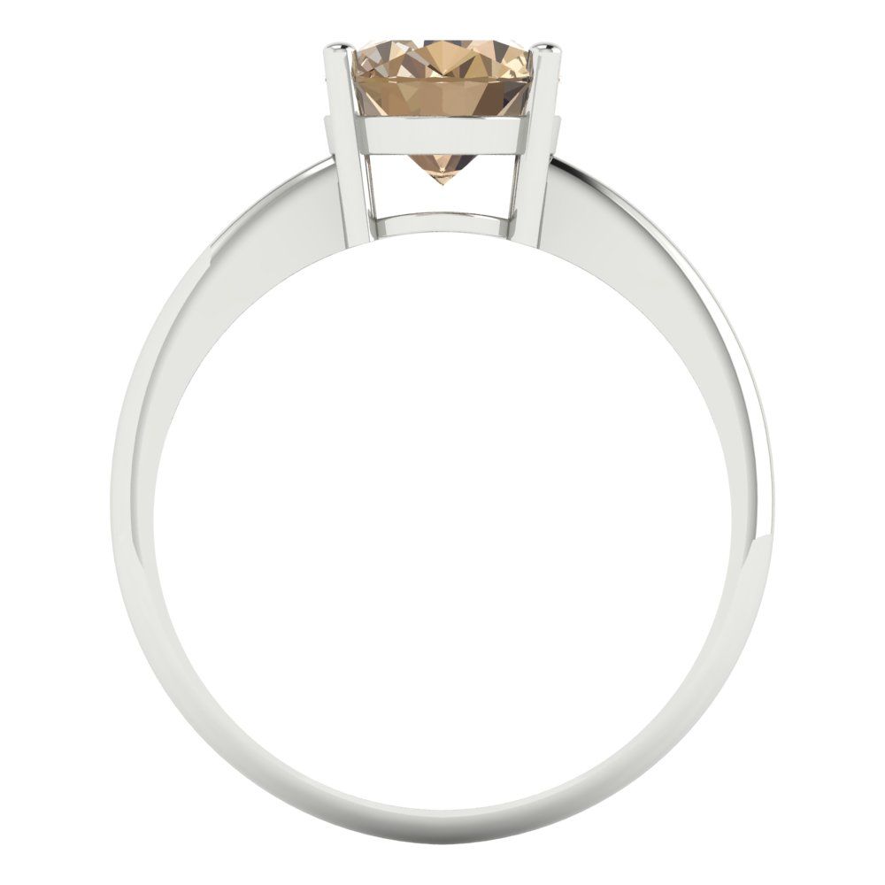 2 cttw Yellow Moissanite Solitaire  Engagement Ring - Solid Gold (Oval Cut,9x7mm)