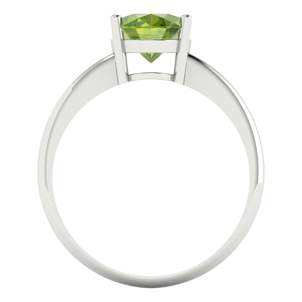 2 cttw Natural Peridot Solitaire  Engagement Ring - Solid Gold (Oval Cut,9x7mm)