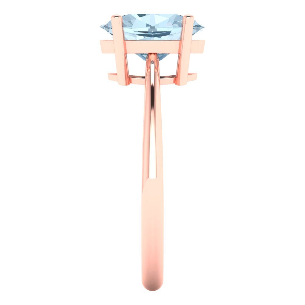 2 cttw Natural Swiss Blue Topaz Solitaire  Engagement Ring - Solid Gold (Oval Cut,9x7mm)