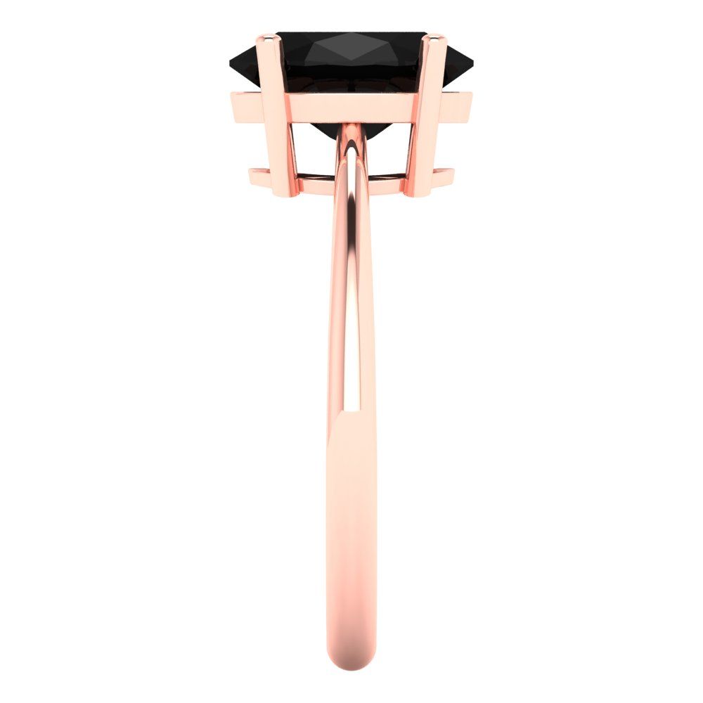 2 cttw Natural Onyx Solitaire  Engagement Ring - Solid Gold (Oval Cut,9x7mm)