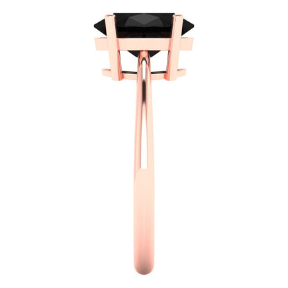 2 cttw Natural Onyx Solitaire  Engagement Ring - Solid Gold (Oval Cut,9x7mm)