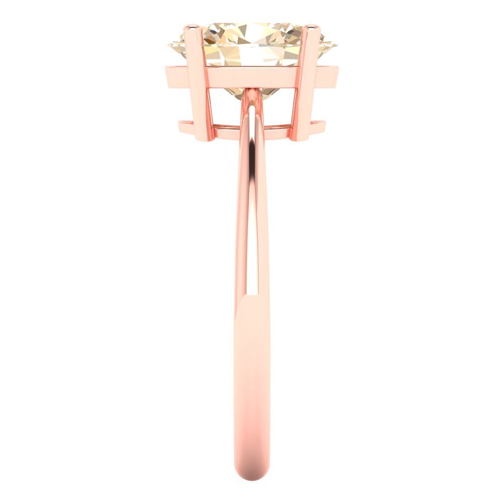 2 cttw Natural Morganite Solitaire  Engagement Ring - Solid Gold (Oval Cut,9x7mm)