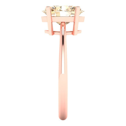 2 cttw Natural Morganite Solitaire  Engagement Ring - Solid Gold (Oval Cut,9x7mm)