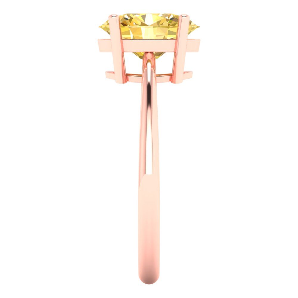 2 cttw Natural Citrine Solitaire  Engagement Ring - Solid Gold (Oval Cut,9x7mm)