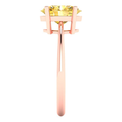 2 cttw Natural Citrine Solitaire  Engagement Ring - Solid Gold (Oval Cut,9x7mm)