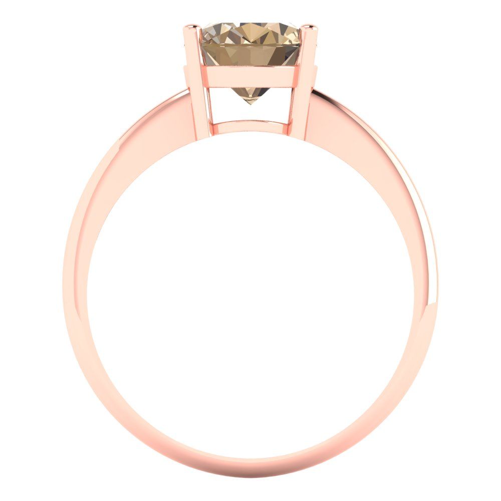 2 cttw Yellow Moissanite Solitaire  Engagement Ring - Solid Gold (Oval Cut,9x7mm)