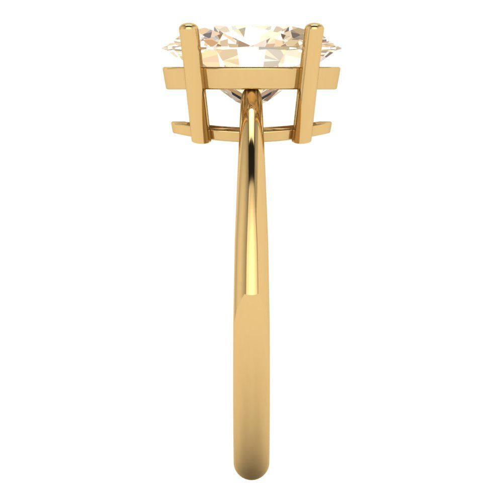 2.5 cttw Natural Morganite Solitaire  Engagement Ring - Solid Gold (Oval Cut,9.5x7.5mm)