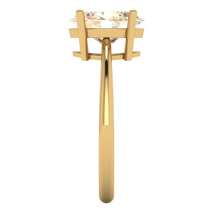 2.5 cttw Natural Morganite Solitaire  Engagement Ring - Solid Gold (Oval Cut,9.5x7.5mm)