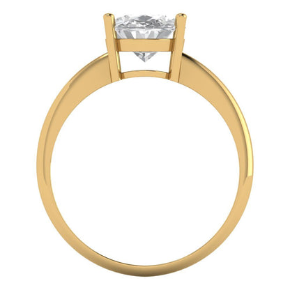 2.5 cttw White Sapphire Solitaire  Engagement Ring - Solid Gold (Oval Cut,9.5x7.5mm)