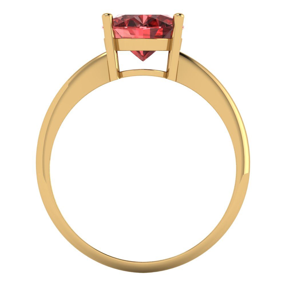 2.5 cttw Natural Garnet Solitaire  Engagement Ring - Solid Gold (Oval Cut,9.5x7.5mm)