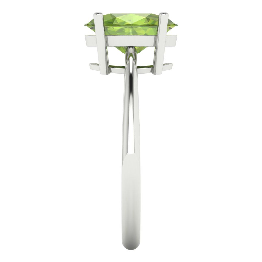 2.5 cttw Natural Peridot Solitaire  Engagement Ring - Solid Gold (Oval Cut,9.5x7.5mm)