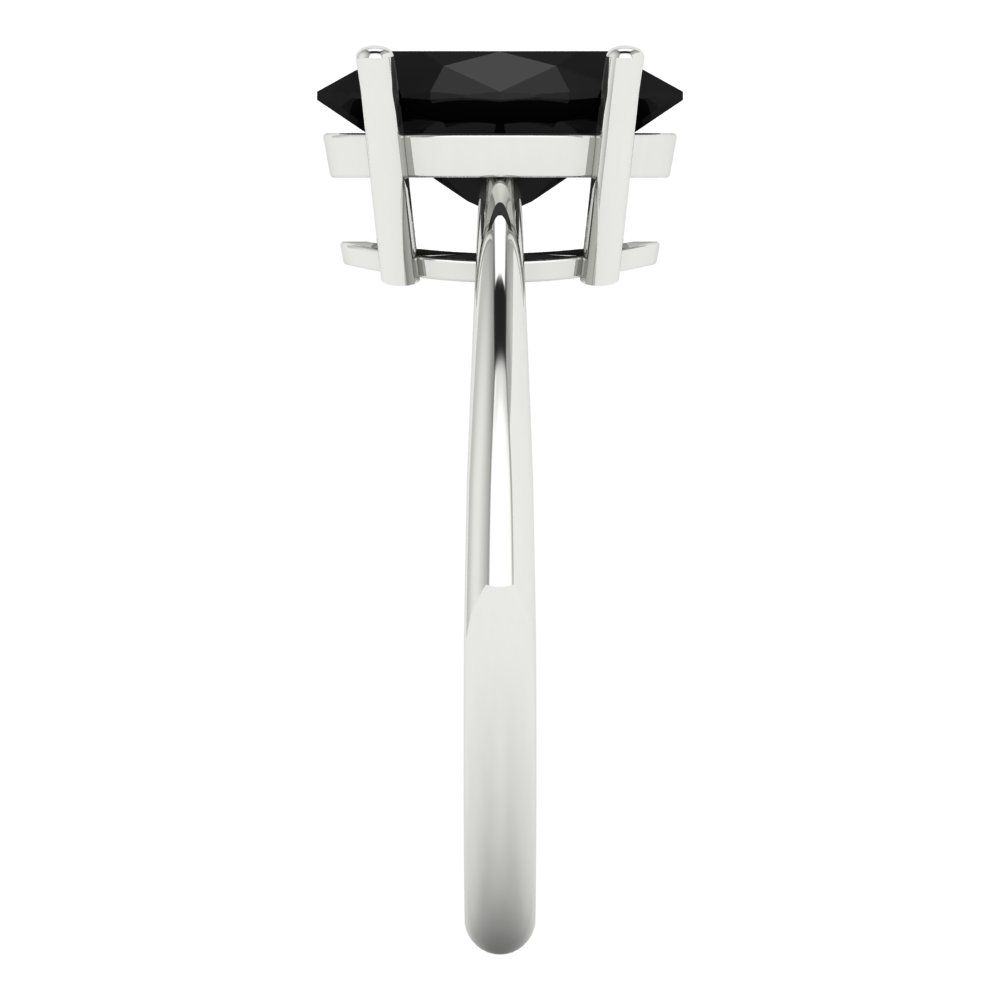 2.5 cttw Natural Onyx Solitaire  Engagement Ring - Solid Gold (Oval Cut,9.5x7.5mm)