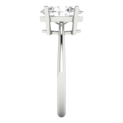 2.5 cttw Zirconia Simulated Diamond Solitaire  Engagement Ring - Solid Gold (VVS1, Oval Cut,9.5x7.5mm)