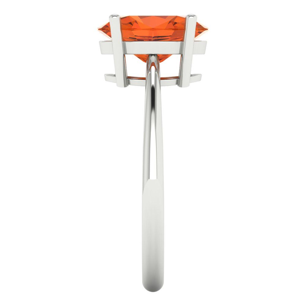 2.5 cttw Zirconia Simulated Red Diamond Solitaire  Engagement Ring - Solid Gold (VVS1, Oval Cut,9.5x7.5mm)