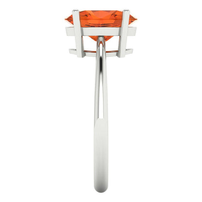 2.5 cttw Zirconia Simulated Red Diamond Solitaire  Engagement Ring - Solid Gold (VVS1, Oval Cut,9.5x7.5mm)