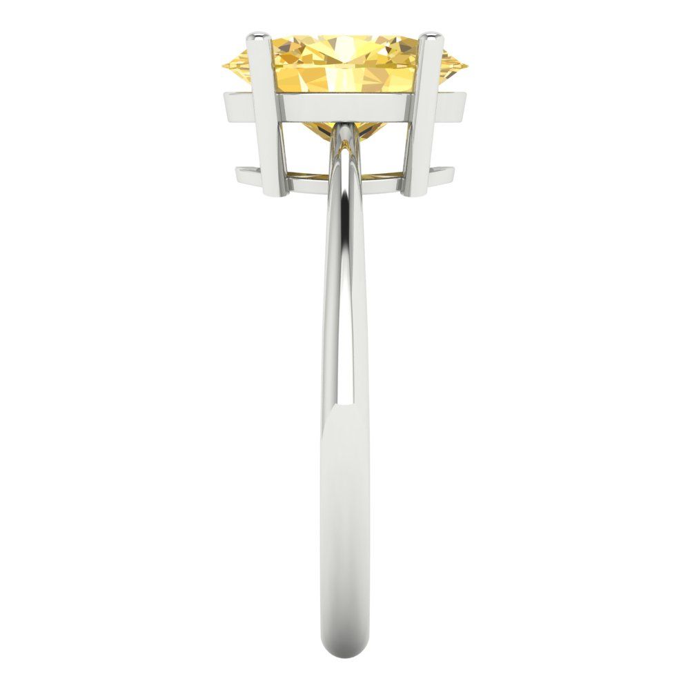 2.5 cttw Natural Citrine Solitaire  Engagement Ring - Solid Gold (Oval Cut,9.5x7.5mm)