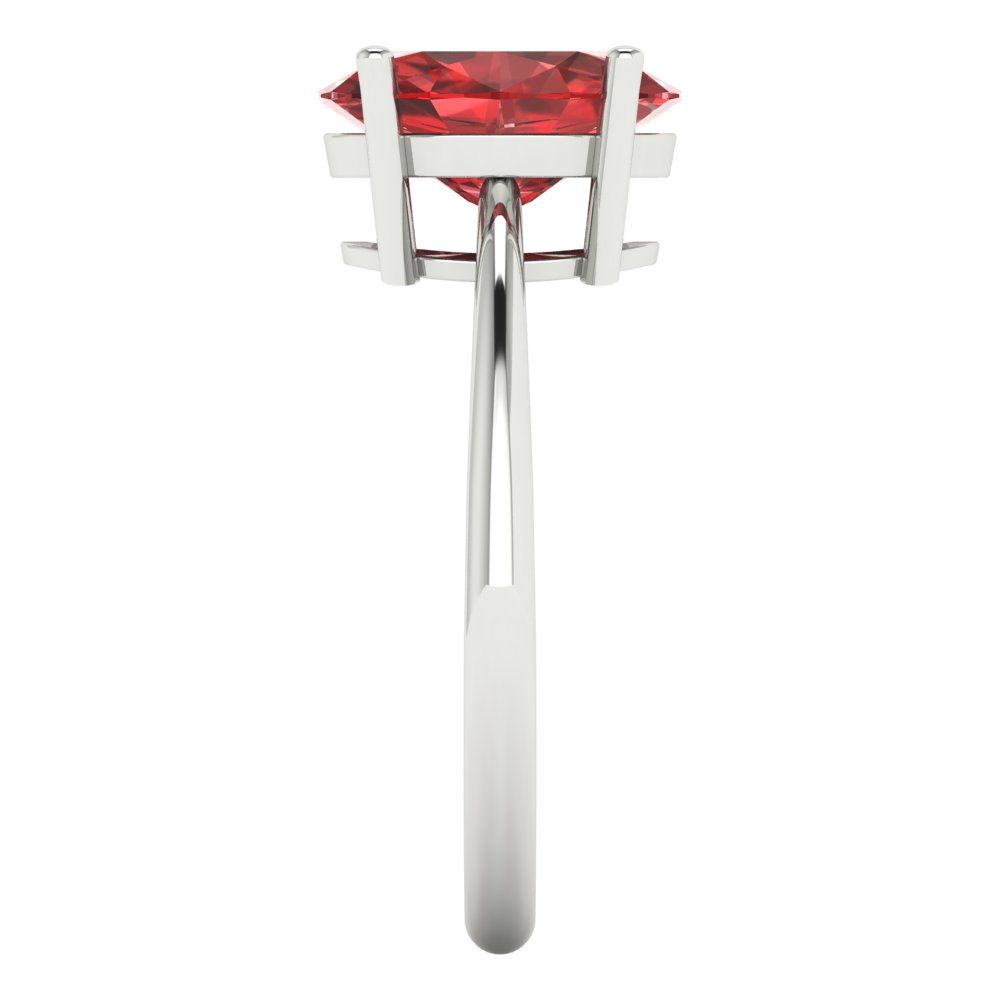 2.5 cttw Natural Garnet Solitaire  Engagement Ring - Solid Gold (Oval Cut,9.5x7.5mm)