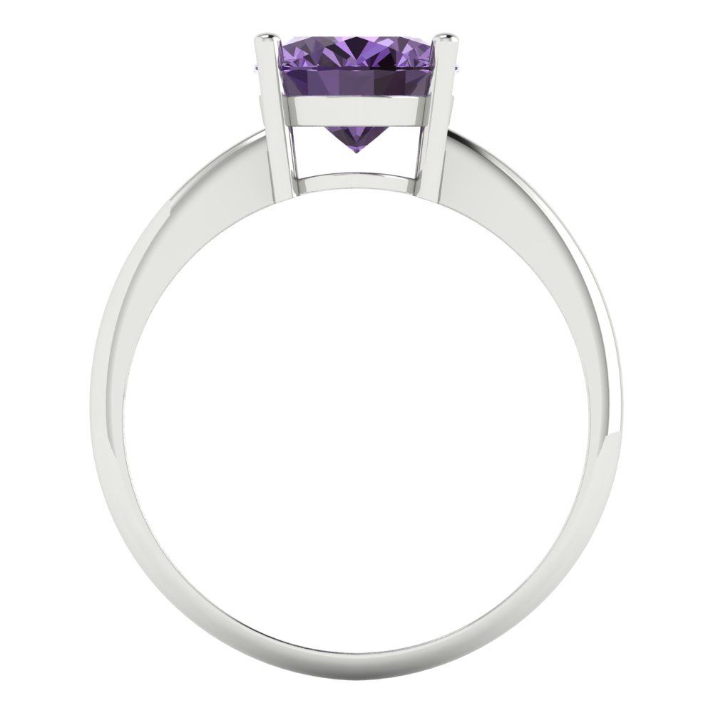 2.5 cttw Simulated Alexandrite Solitaire  Engagement Ring - Solid Gold (Oval Cut,9.5x7.5mm)