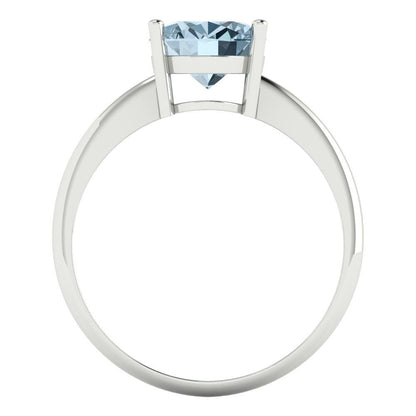2.5 cttw Natural Sky Blue Topaz Solitaire  Engagement Ring - Solid Gold (Oval Cut,9.5x7.5mm)