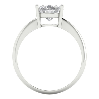 2.5 cttw Certified Moissanite Solitaire  Engagement Ring - Solid Gold (VVS1, D-F,Oval Cut,9.5x7.5mm)