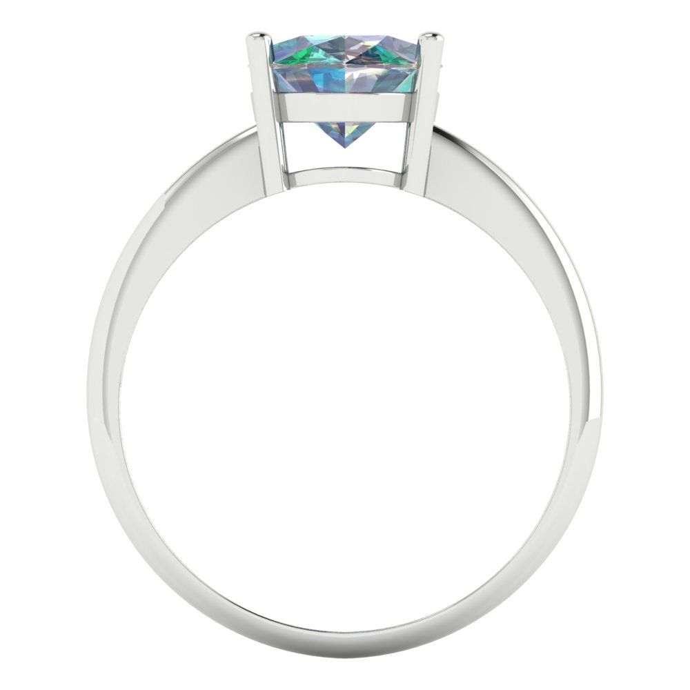 2.5 cttw Blue Moissanite Solitaire  Engagement Ring - Solid Gold (Oval Cut,9.5x7.5mm)