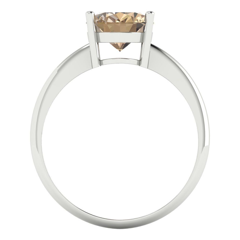 2.5 cttw Yellow Moissanite Solitaire  Engagement Ring - Solid Gold (Oval Cut,9.5x7.5mm)