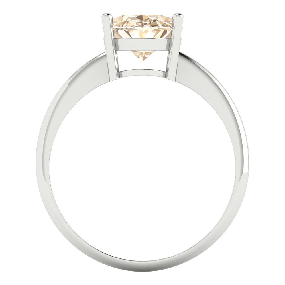2.5 cttw Natural Morganite Solitaire  Engagement Ring - Solid Gold (Oval Cut,9.5x7.5mm)