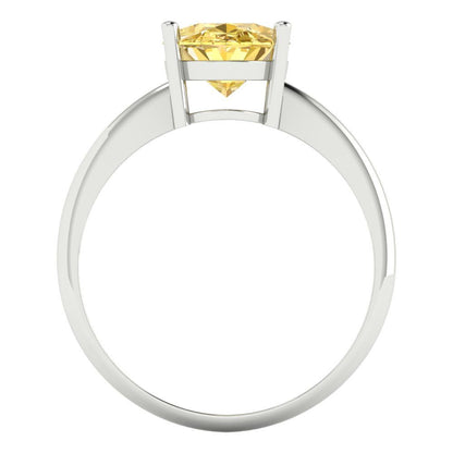 2.5 cttw Natural Citrine Solitaire  Engagement Ring - Solid Gold (Oval Cut,9.5x7.5mm)