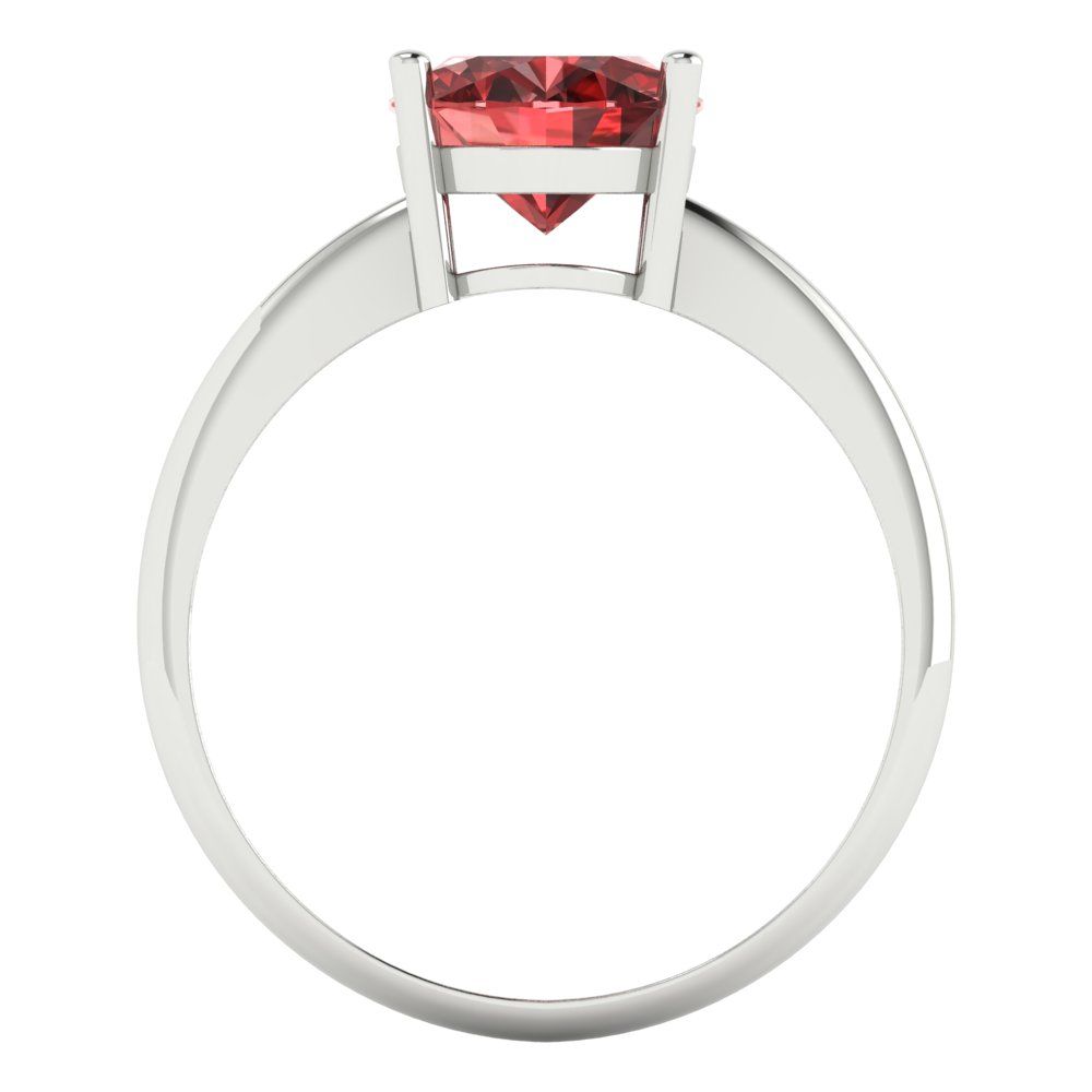 2.5 cttw Natural Garnet Solitaire  Engagement Ring - Solid Gold (Oval Cut,9.5x7.5mm)