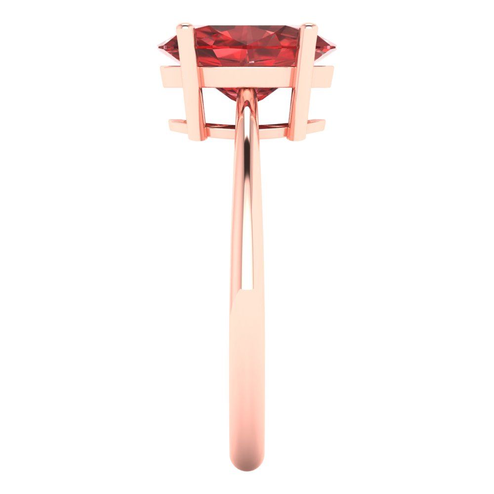 2.5 cttw Natural Garnet Solitaire  Engagement Ring - Solid Gold (Oval Cut,9.5x7.5mm)