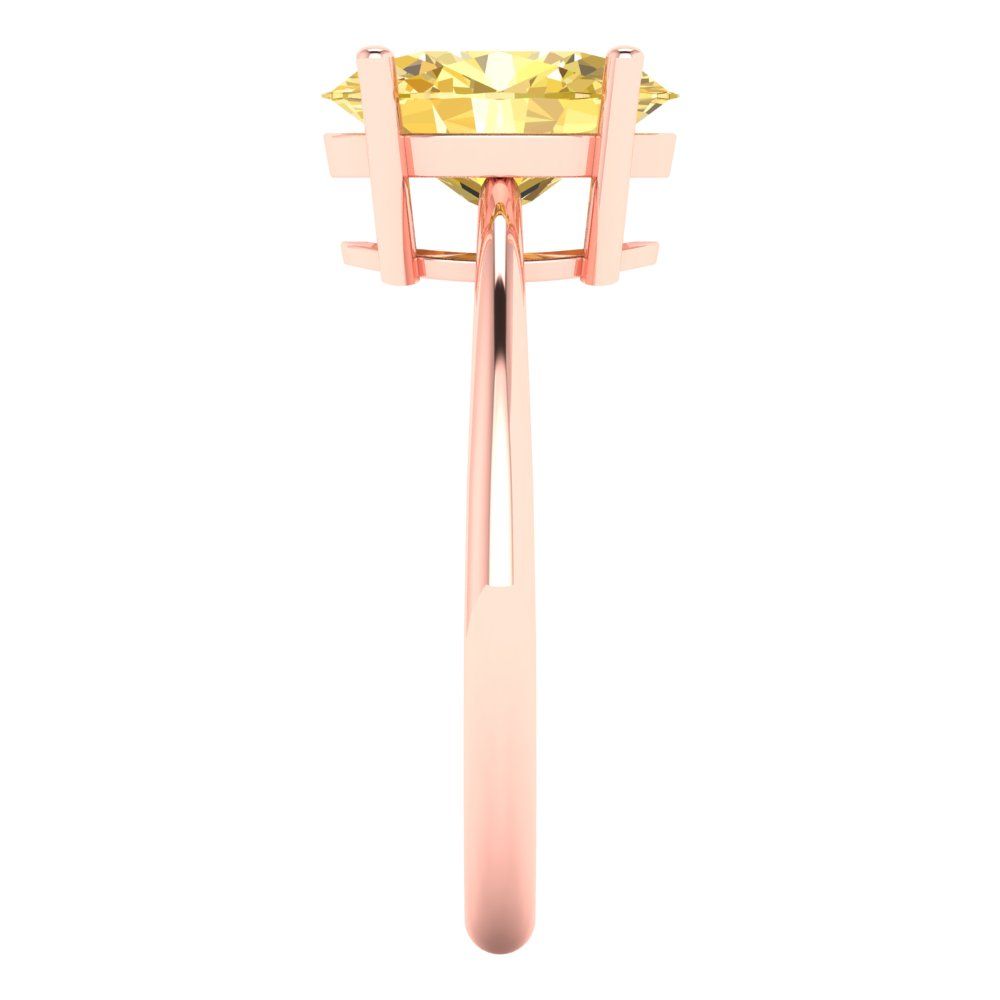 2.5 cttw Natural Citrine Solitaire  Engagement Ring - Solid Gold (Oval Cut,9.5x7.5mm)