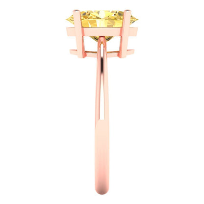 2.5 cttw Natural Citrine Solitaire  Engagement Ring - Solid Gold (Oval Cut,9.5x7.5mm)