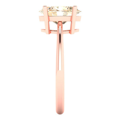 2.5 cttw Natural Morganite Solitaire  Engagement Ring - Solid Gold (Oval Cut,9.5x7.5mm)