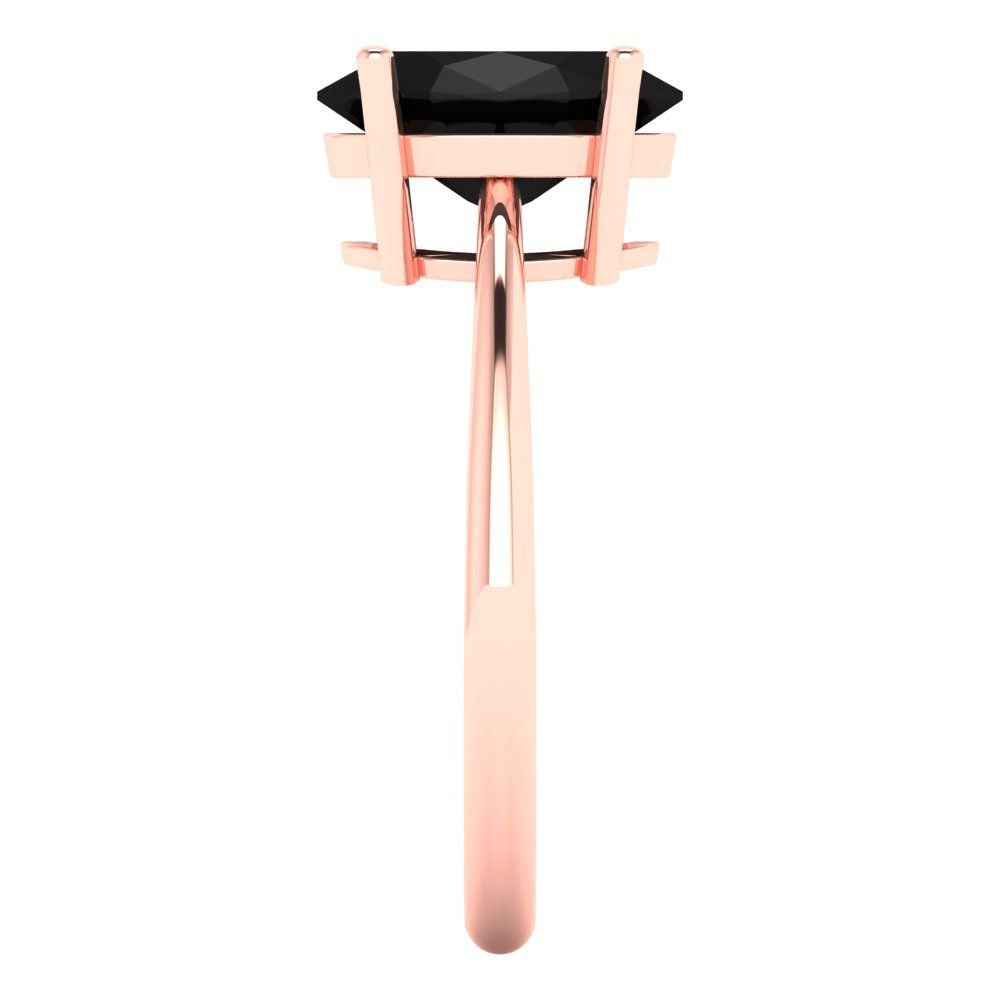 2.5 cttw Natural Onyx Solitaire  Engagement Ring - Solid Gold (Oval Cut,9.5x7.5mm)